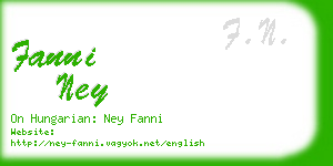 fanni ney business card